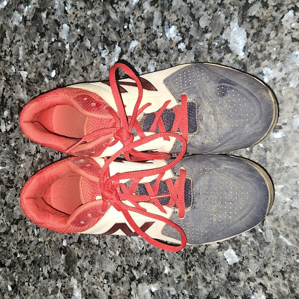 New Balance Red Cream Gray Athletic Shoes